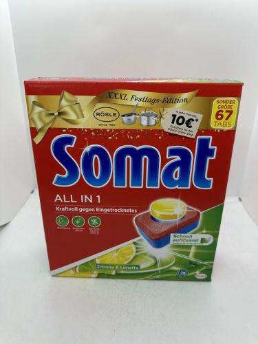 Somat Mosogatógép Tabletta All in One 67 db  Citrom&Lime